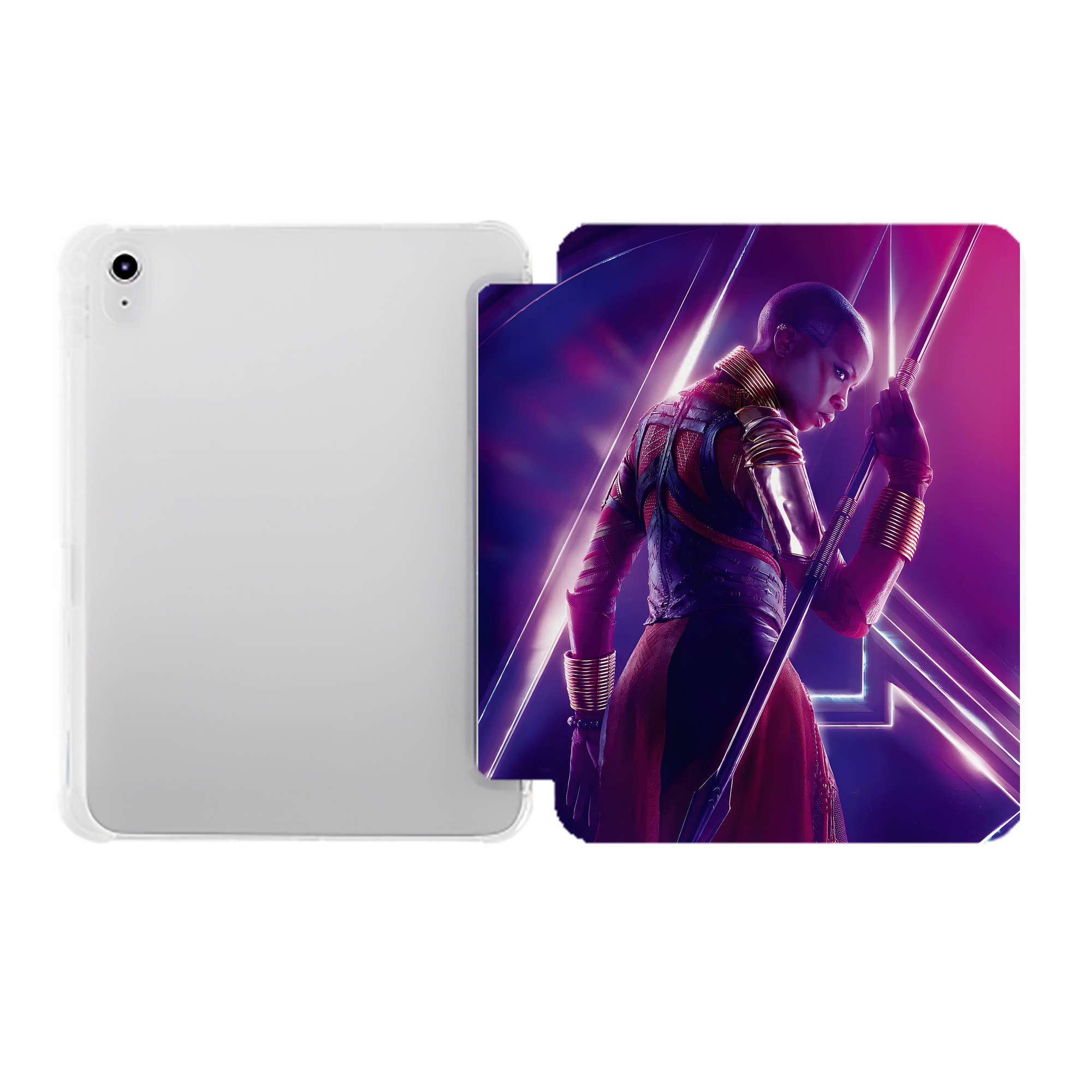 （画像用） アベンジャーズ The Avengers IPad ケース ペン収納付き 三つ折りスタンド PUレザー×シリコン 対応機種9.5/10.5/10.9インチ